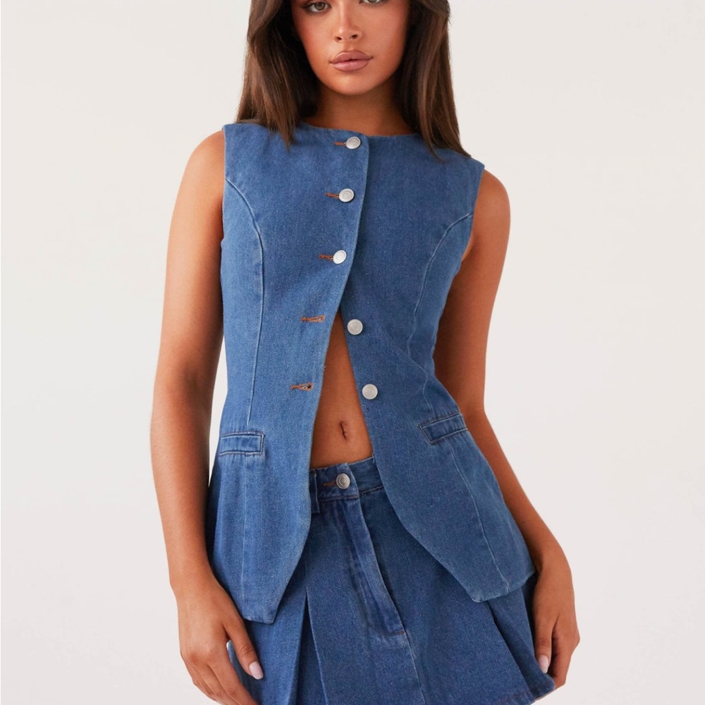 Blue Denim Mini Skirt - Peppermayo
